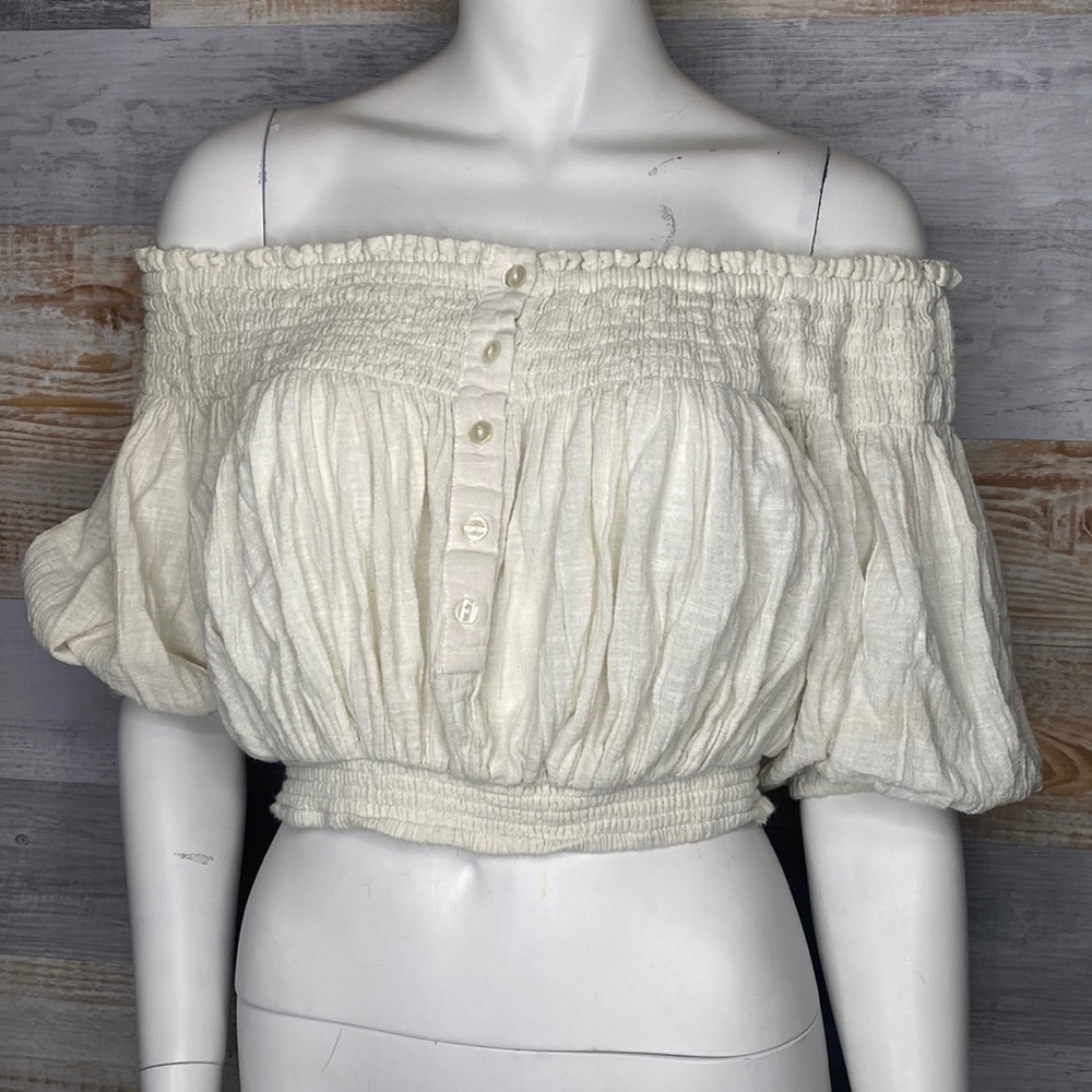 Free People We the Free Dancing Til Dawn Crop top cream XSmall